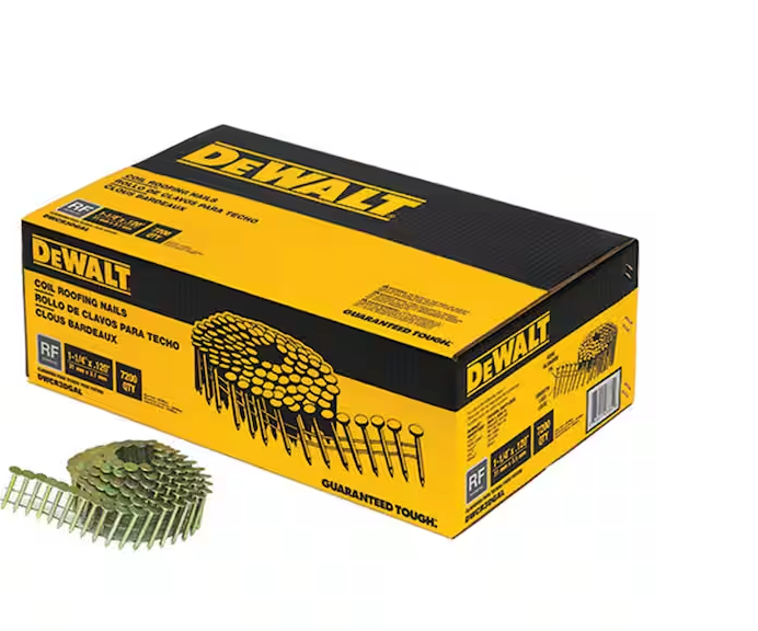 1-1/4 in. x 0.120-Gauge Electro-Galvanized Wire Coil Roofing Nails (Pack of 7,200)