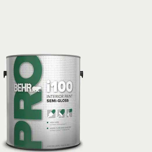 1 gal. i100 White Base Semi-Gloss Interior Paint