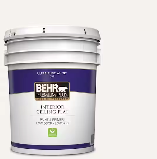 5 gal. Ultra Pure White Ceiling Flat Interior Paint