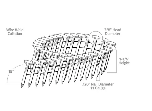 1-1/4 in. coil roofing nails