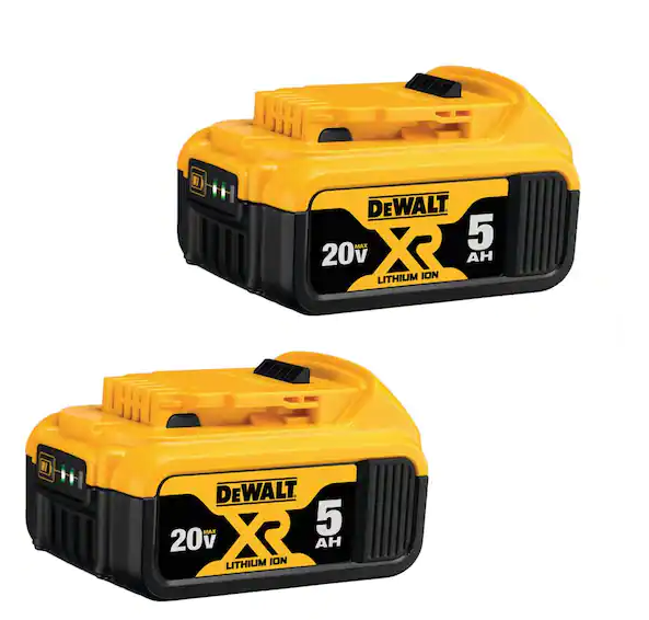 20V MAX XR Premium Lithium-Ion 5.0Ah Battery Pack (2 Pack)