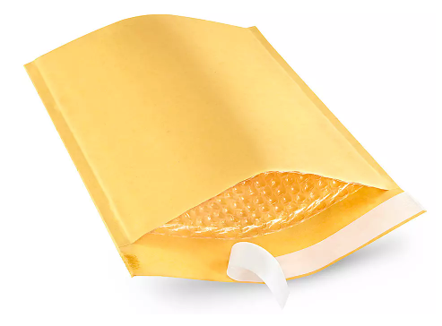 Self-seal gold bubble mailers