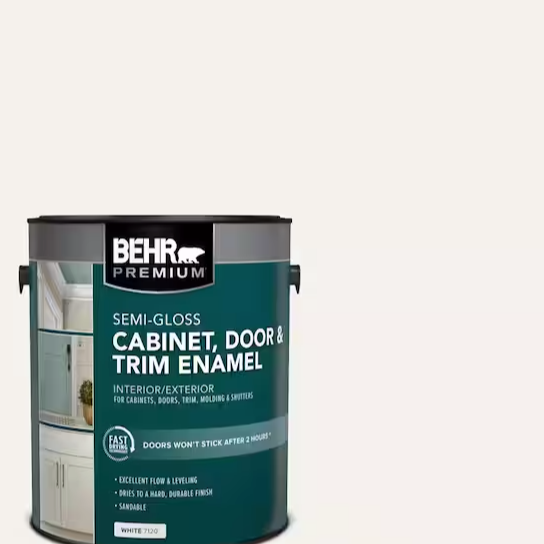 1 gal. #PR-W14 Bit of Sugar Semi-Gloss Enamel Interior/Exterior Cabinet, Door & Trim Paint